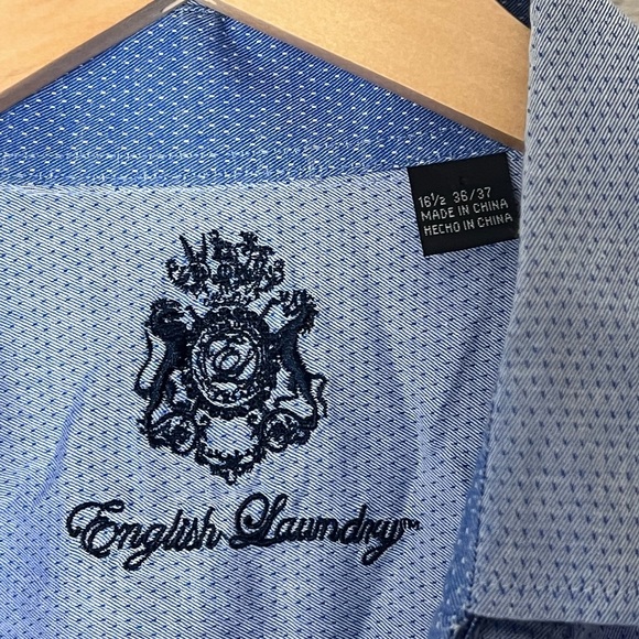 English Laundry | Blue long sleeve button down dress shirt size large - Picture 2 of 12